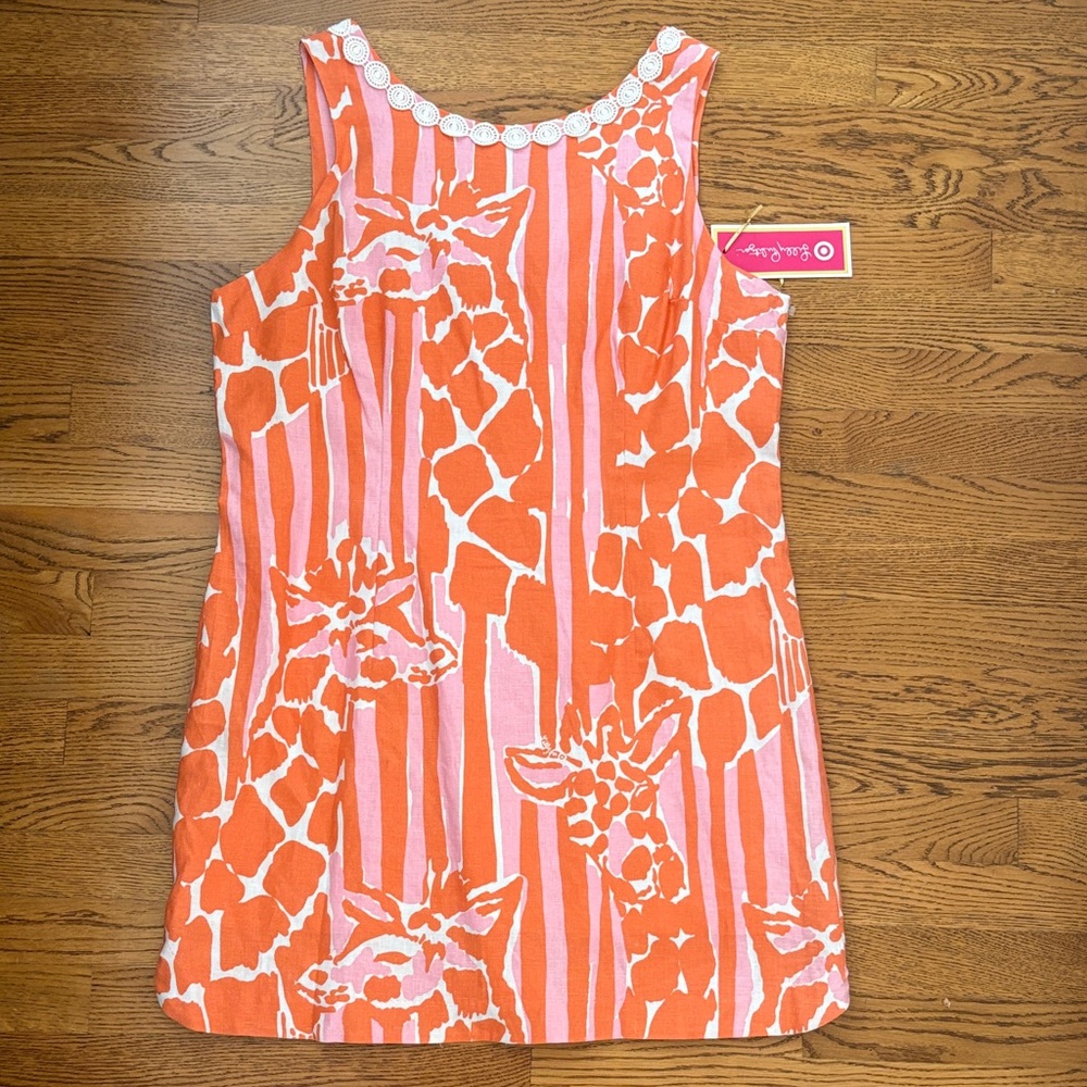 Lilly Pulitzer for Target Giraffe Shift Dress, size 18, Linen
